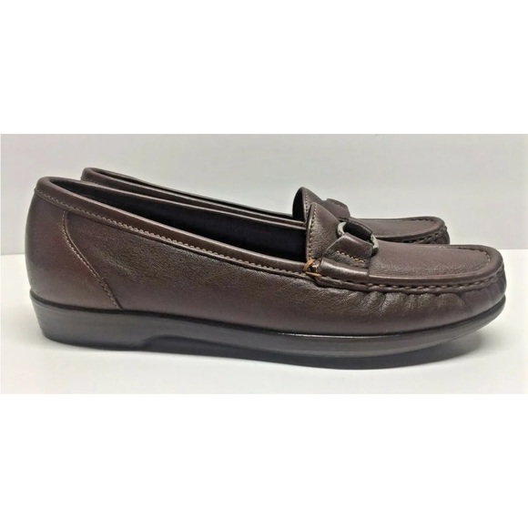 EUC SAS Jewel Women's Loafers Brown Leather Slip-On Size 7.5N Made in USA - Picture 4 of 11